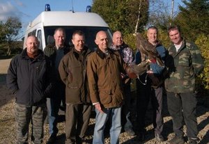 Staffordshire Police Wildlife Crime Officers (PWCOs) at Honeybank on a raptor handling course